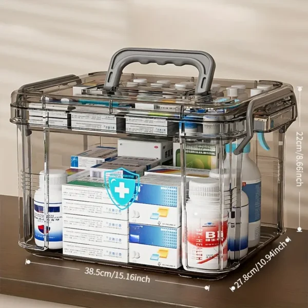 Organizador de Medicamentos à Prova d'Água de Dupla Camada - Imagem 2