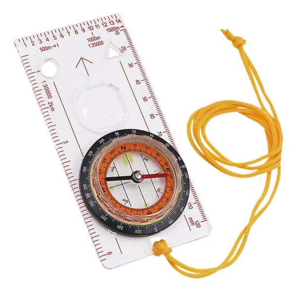 Kit 10 Bússolas Alta Precisão com Cordão e Régua – Navegação e Sobrevivência - Imagem 2