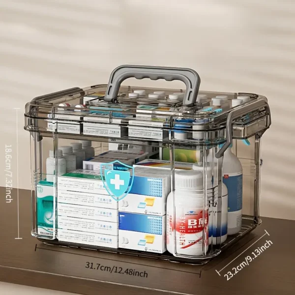 Organizador de Medicamentos à Prova d'Água de Dupla Camada - Imagem 3