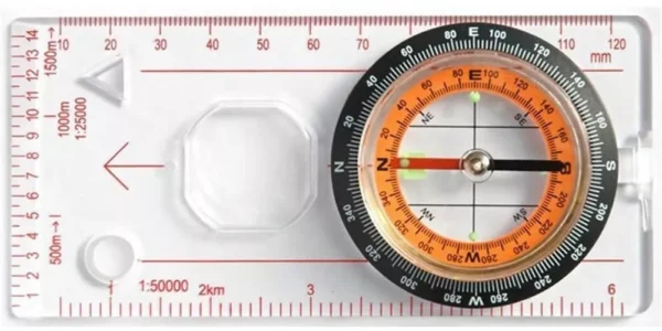 Kit 10 Bússolas Alta Precisão com Cordão e Régua – Navegação e Sobrevivência - Imagem 3