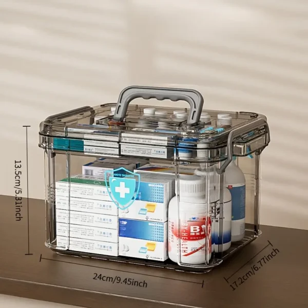 Organizador de Medicamentos à Prova d'Água de Dupla Camada - Imagem 4