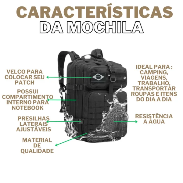 Mochila Executiva Impermeável (Militar) - Imagem 4