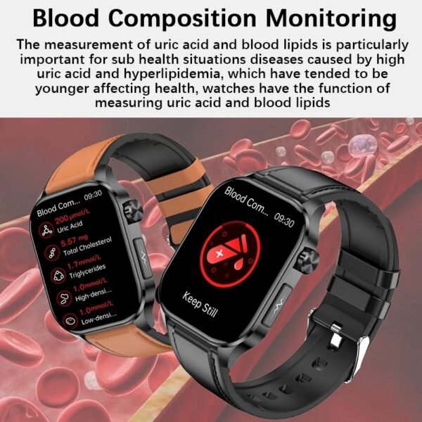 Smartwatch GUHUAVMI Health Watch - Monitor de Saúde AI - Imagem 3