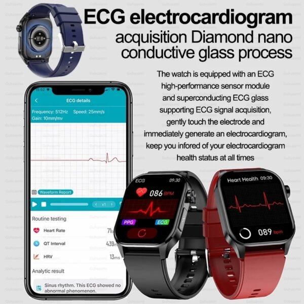 Smartwatch GUHUAVMI Health Watch - Monitor de Saúde AI - Imagem 4