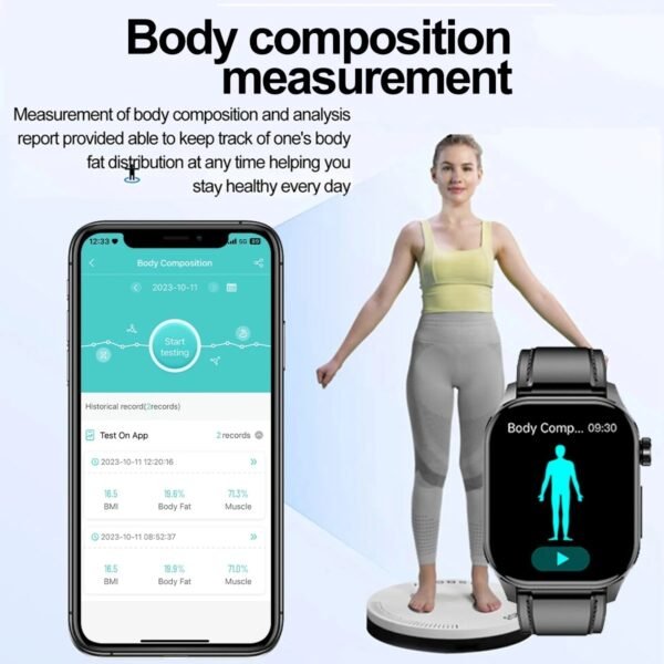 Smartwatch GUHUAVMI Health Watch - Monitor de Saúde AI - Imagem 5