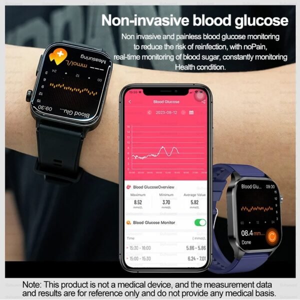 Smartwatch GUHUAVMI Health Watch - Monitor de Saúde AI - Imagem 6