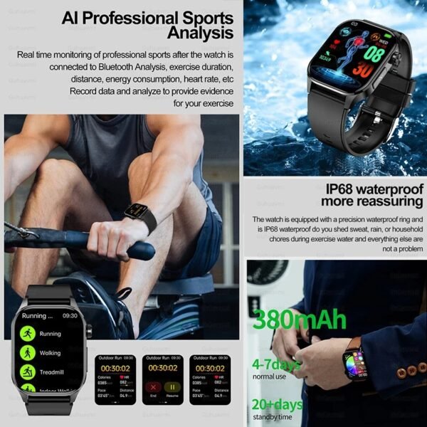 Smartwatch GUHUAVMI Health Watch - Monitor de Saúde AI - Imagem 7