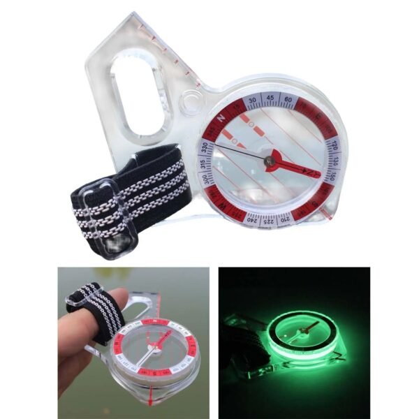 Bússola de Polegar com Ponto Luminoso – Orientação para Caminhadas e Treinamentos - Imagem 6