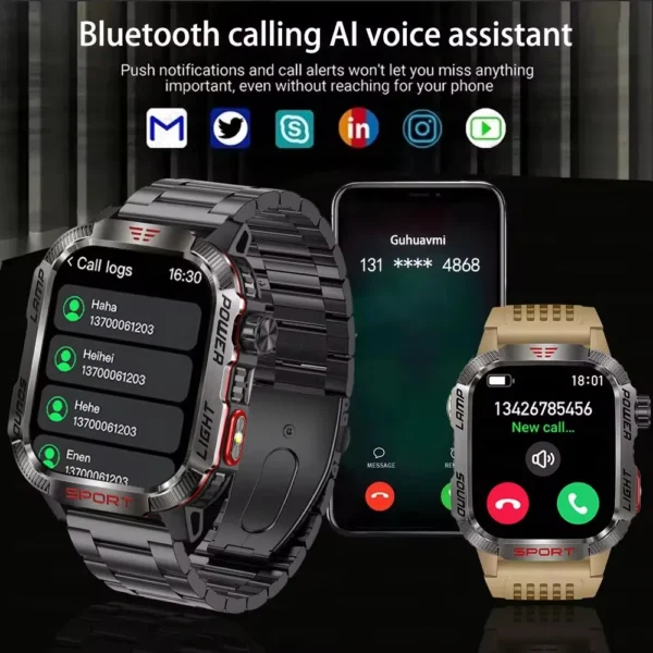 Relógio Inteligente Masculino 2.01” AMOLED - Esportivo e Resistente - Imagem 5