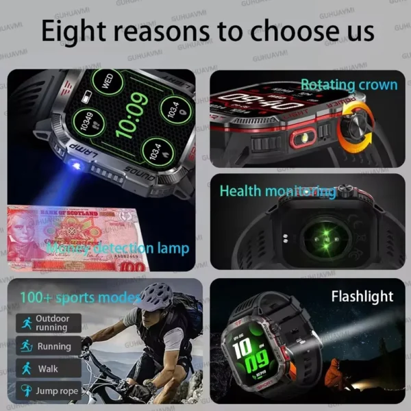 Relógio Inteligente Masculino 2.01” AMOLED - Esportivo e Resistente - Imagem 6