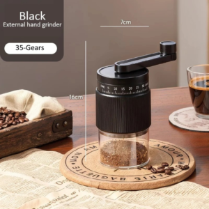 Moedor de Café Manual com 35 Engrenagens Ajustáveis