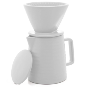 Bule de Cerâmica Wolff Premium 600ml Branco para Café, Chá e Bebidas Quentes