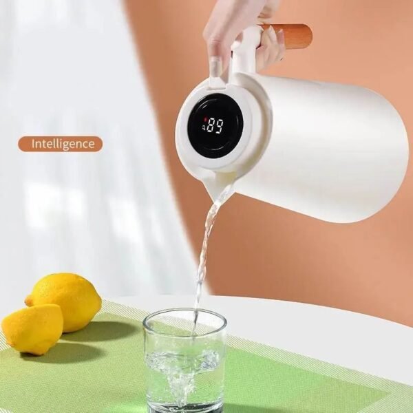 Garrafa Térmica 1L com Termômetro Digital – Design Moderno e Vedação por Clique - Imagem 3