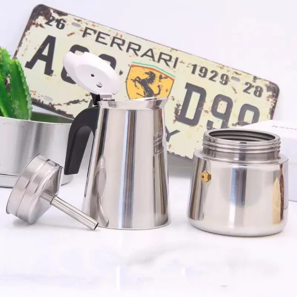 Cafeteira Italiana em Aço Inoxidável para 12 Xícaras - Imagem 3