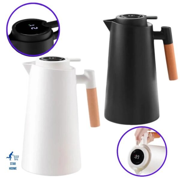 Garrafa Térmica 1L com Termômetro Digital – Design Moderno e Vedação por Clique - Imagem 6
